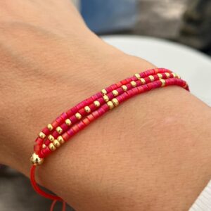 Set Armband Perlen auf Flechtschnur