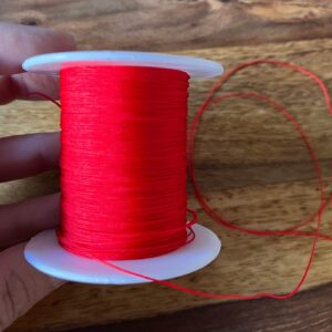 5 Meter Flechtschnur 0,5 mm Durchmesser - rot