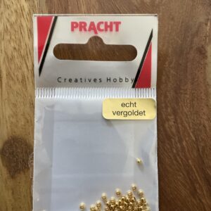 Quetschperlen 24K vergoldet 2mm