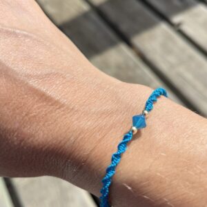 Set Armband türkis mit Swarovski Glasschliffperle