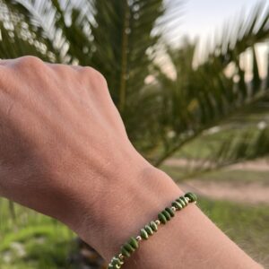 Set Armband Twin Beads - Farbkombination olivgrün