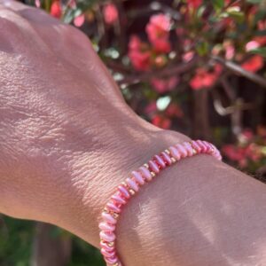 Set Armband Twin Beads - Farbkombination vintage rose/apricot