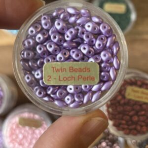 Twin Bead / 2 - Loch Perle helllila