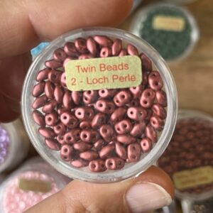 Twin Bead / 2 - Loch Perle rot