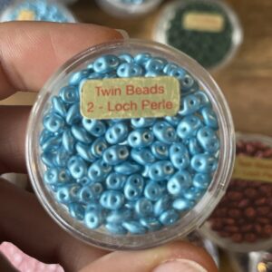 Twin Bead / 2 - Loch Perle türkis
