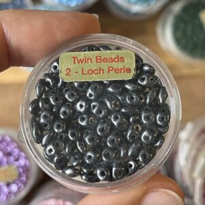 Twin Bead / 2 - Loch Perle anthrazit
