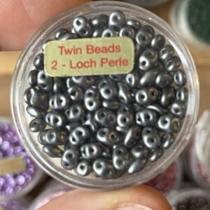Twin Bead / 2 - Loch Perle oxyd matt