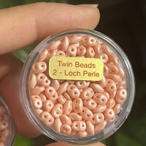 Twin Bead / 2 - Loch Perle apricot