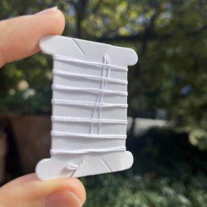 1 Meter Flechtschnur mit präparierten Spitzen 0,5 mm  - weiß