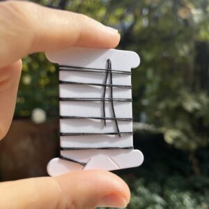 1 Meter Flechtschnur mit präparierten Spitzen 0,5 mm  - schwarz