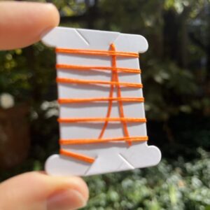 1 Meter Flechtschnur mit präparierten Spitzen 0,5 mm  - orange