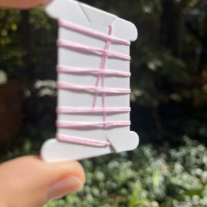 1 Meter Flechtschnur mit präparierten Spitzen 0,5 mm - hellrosa