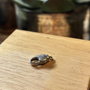 Karabiner platinfarben mit Drehöse 14x8mm