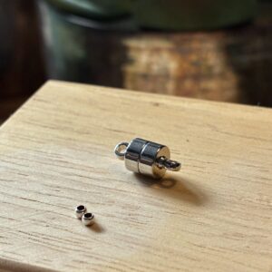 Magnetverschluss mit Quetschperlen platinfarben 13x6mm