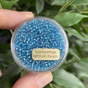 hochwertige japanische Miyuki Rocailles 2,2mm silverlined aqua