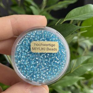 hochwertige japanische Miyuki Rocailles 2,2mm aqua silverlined