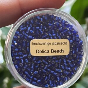 hochwertige japanische Delica Beads 2,2 mm d.blau silbereinzug